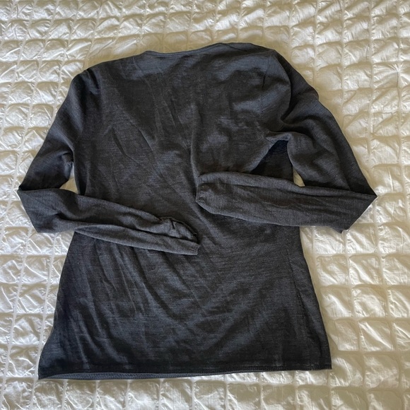 St. John Charcoal Wool Knit sweater Top - Picture 6 of 6